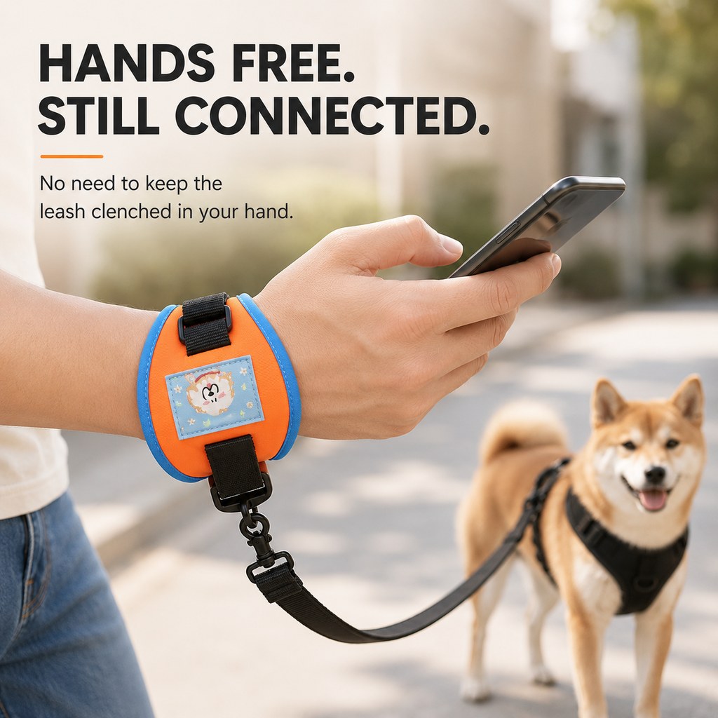 Hands-Free Wrist Dog Leash – Adjustable Comfort Strap
