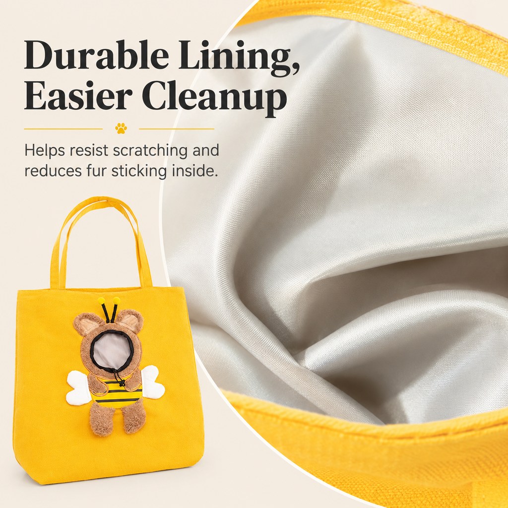 Head-Out Canvas Cat Carrier Tote – Light & Cute