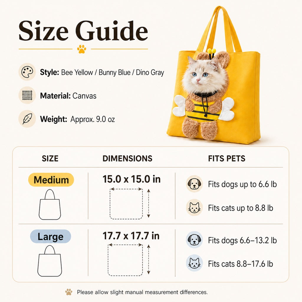Head-Out Canvas Cat Carrier Tote – Light & Cute