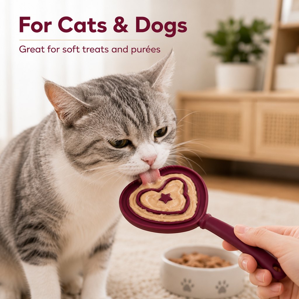Heart Pet Licking Wand – Easy Soft Treat Feeder