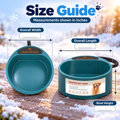 Heated Pet Water Bowl – Anti-Freeze Outdoor 2.2L
