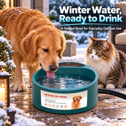 Heated Pet Water Bowl – Anti-Freeze Outdoor 2.2L