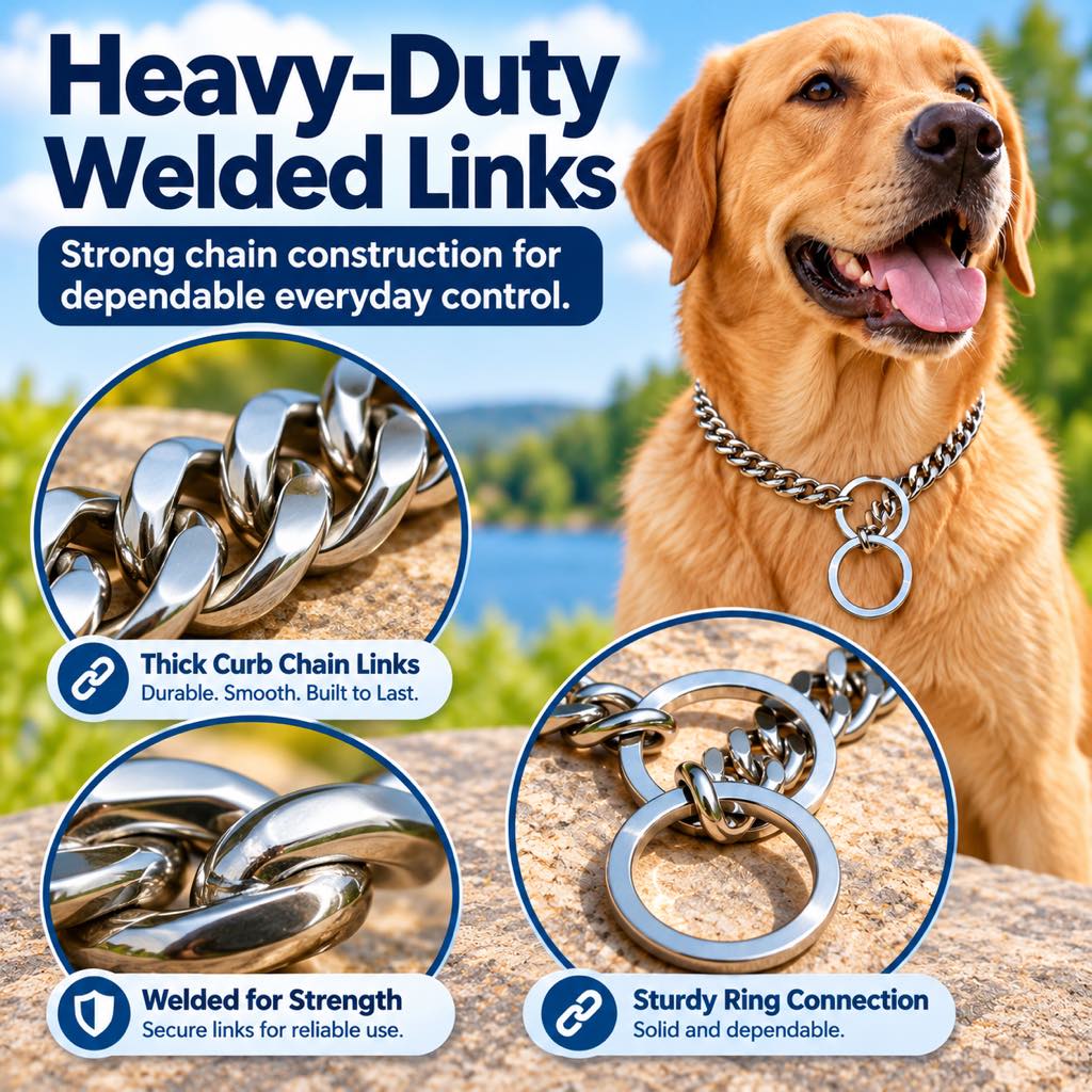 Stainless Steel Slip Chain Dog Collar – Smooth Training