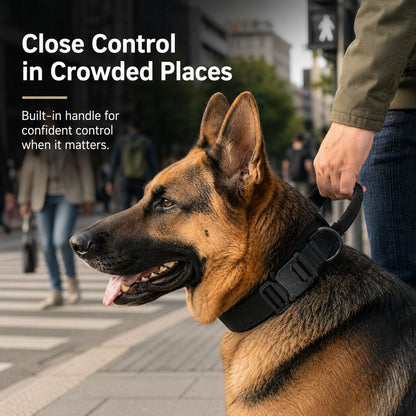 Heavy-Duty Tactical Dog Collar – Padded Handle Control