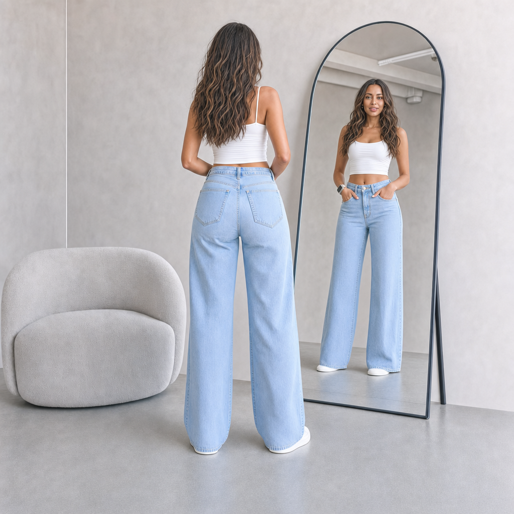 The Curve Lift Wide Leg Jeans