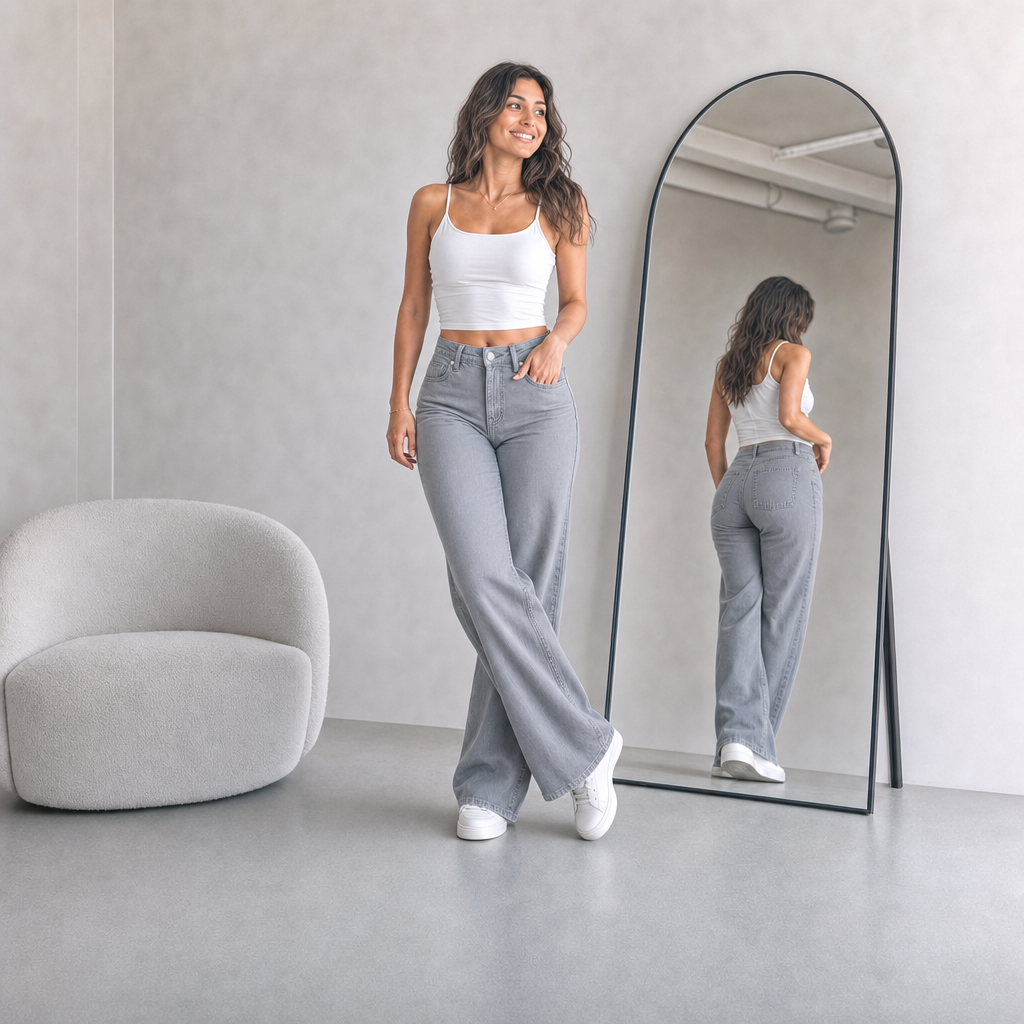 The Curve Lift Wide Leg Jeans