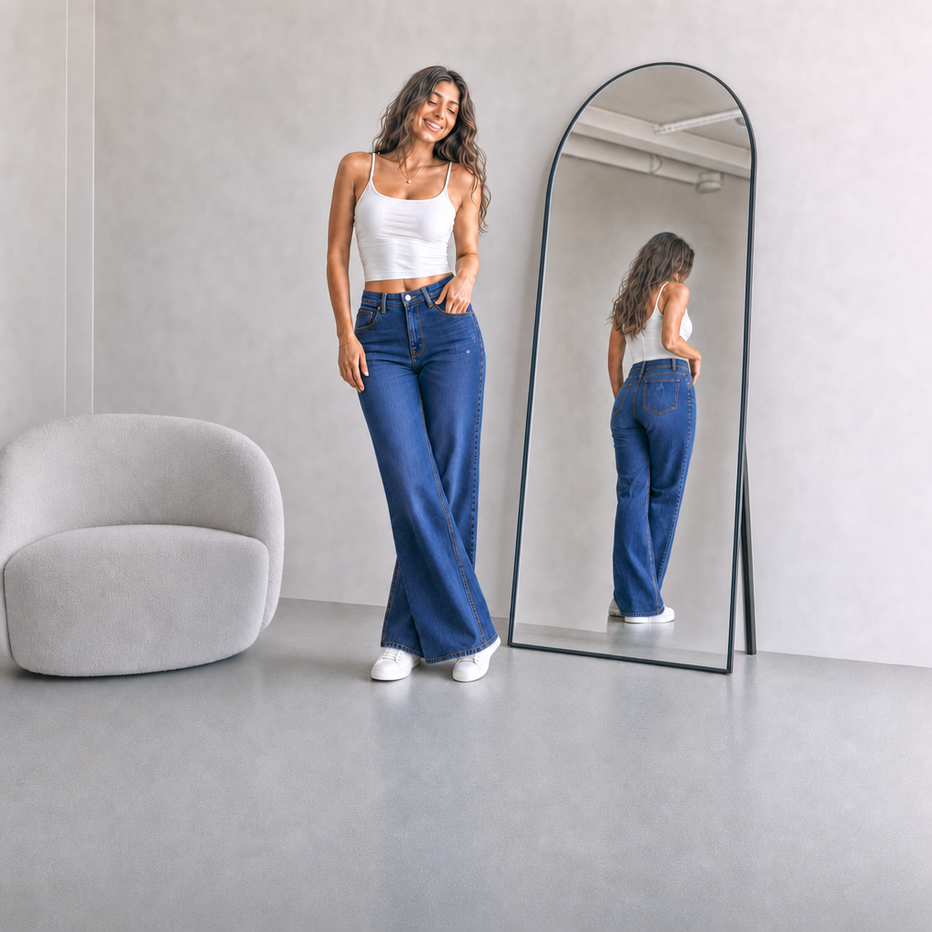 The Curve Lift Wide Leg Jeans