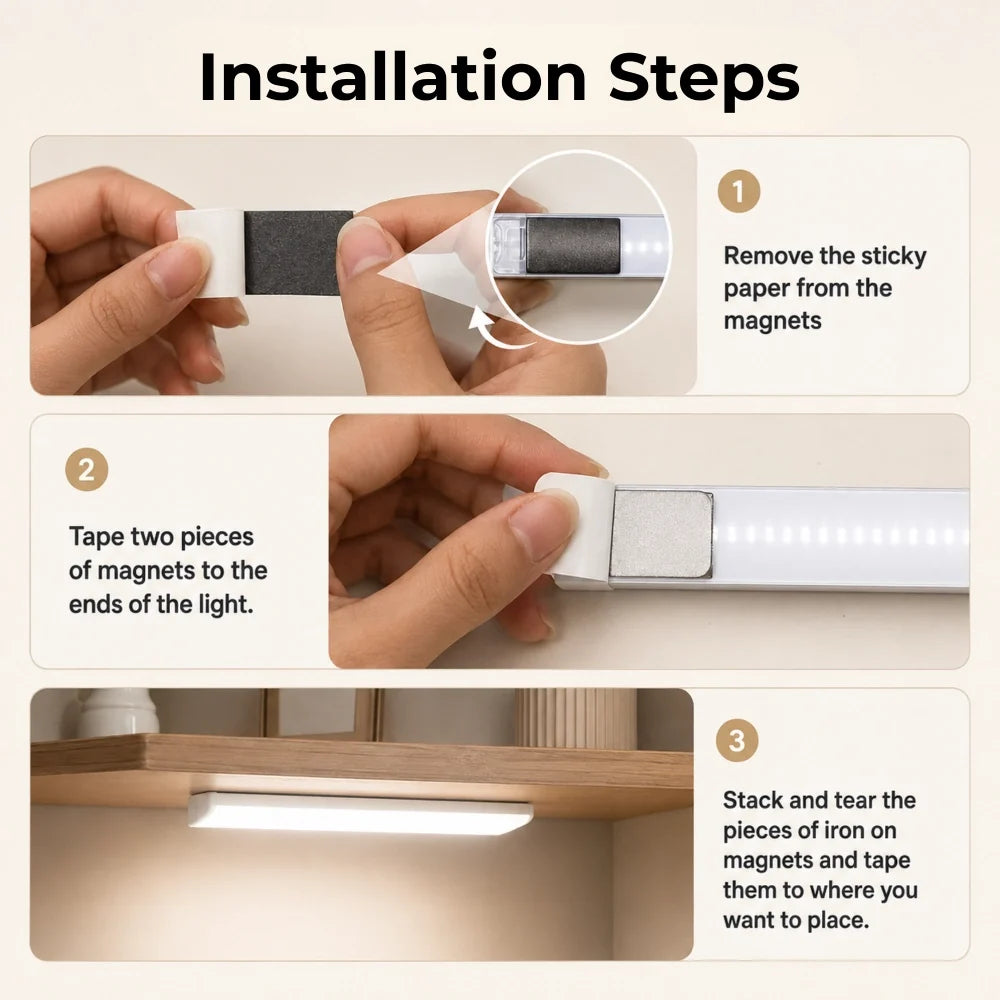 Vexlyra Motion Sensor Light Strip - 2-Pack
