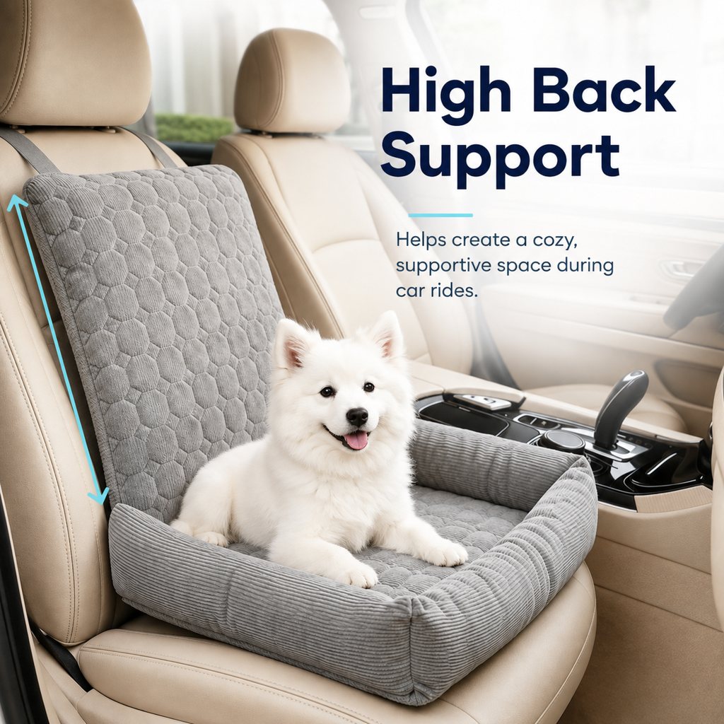 High Back Pet Car Seat Bed – Cozy Road Trips