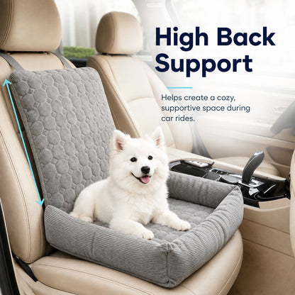 High Back Pet Car Seat Bed – Cozy Road Trips