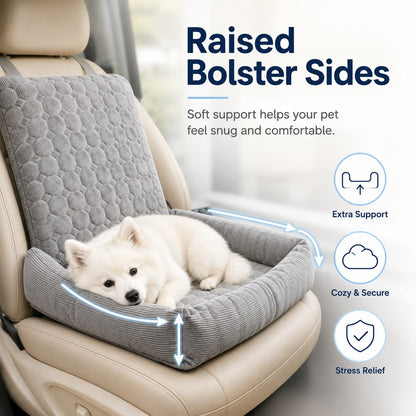 High Back Pet Car Seat Bed – Cozy Road Trips