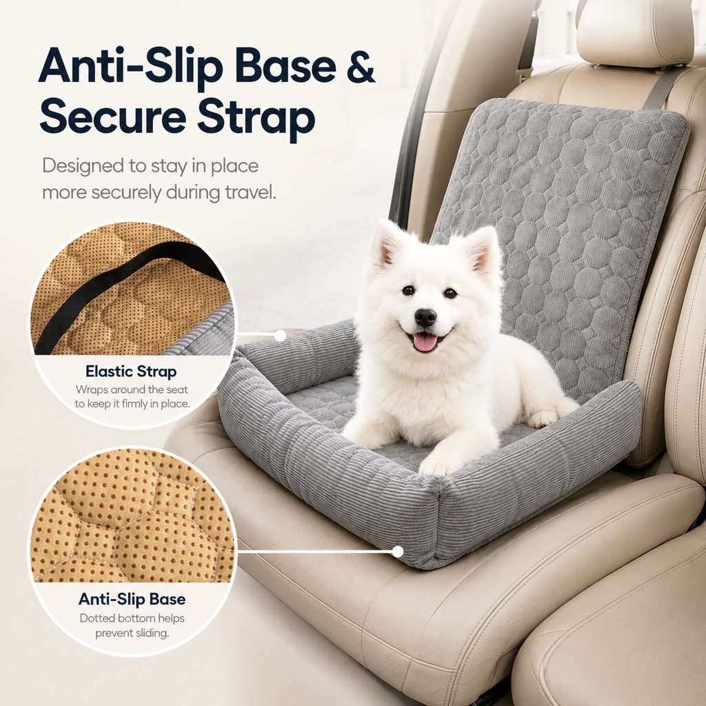 High Back Pet Car Seat Bed – Cozy Road Trips