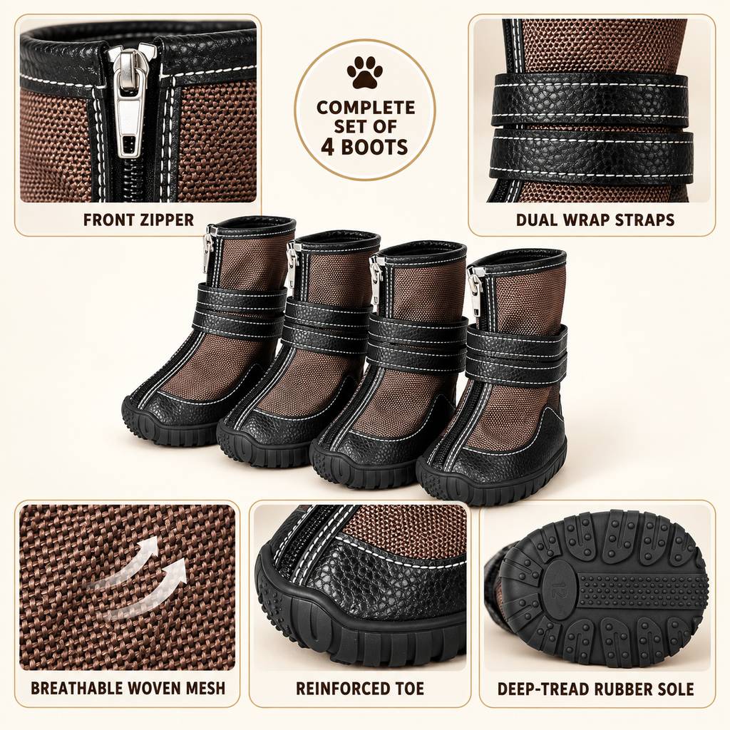 High-Top Dog Boots Set of 4 – Hot Pavement Protection