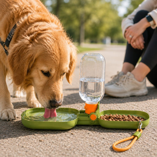 Folding Pet Water & Food Cup – Leak-Resistant Travel