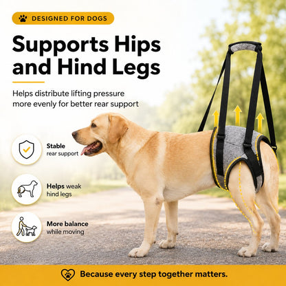 Dog Rear Support Lift Sling – Easier Stairs & Car Rides