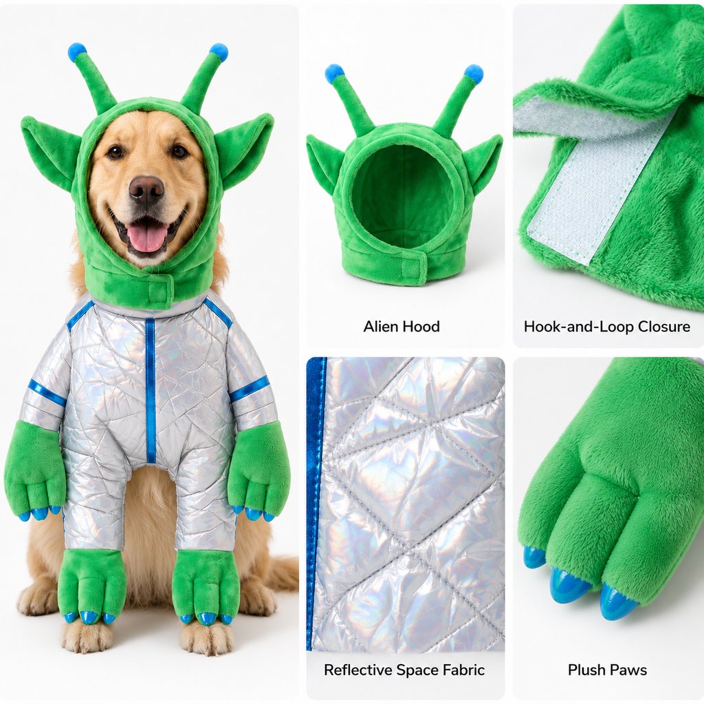 Green Alien Pet Costume – Funny Halloween Look