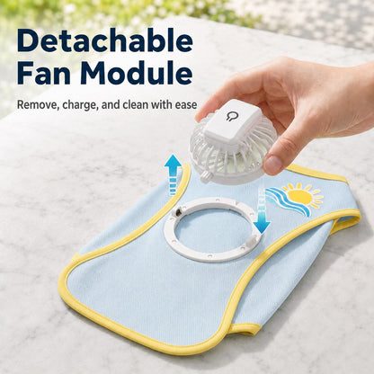 Cooling Fan Dog Summer Vest – Outdoor Heat Relief