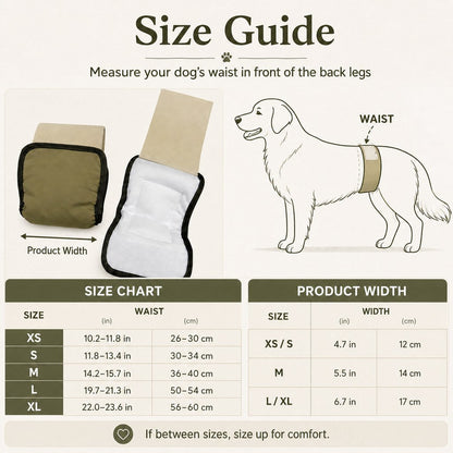 Washable Male Dog Belly Bands 3-Pack – Stops Marking