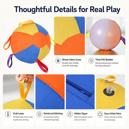 Inflatable Dog Play Ball – Oversized Chase & Tug Fun