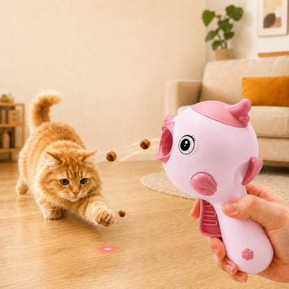 Interactive Cat Treat Launcher – Laser Play & Feeding Fun