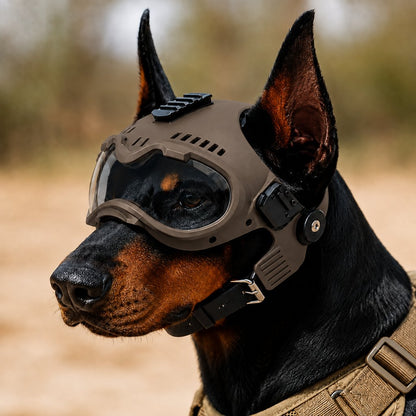 Tactical Dog Helmet with Goggles – Eye Protection Outdoors
