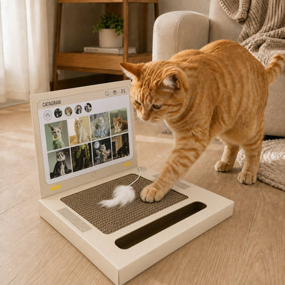 Laptop Cat Scratcher – 3-in-1 Play Pad