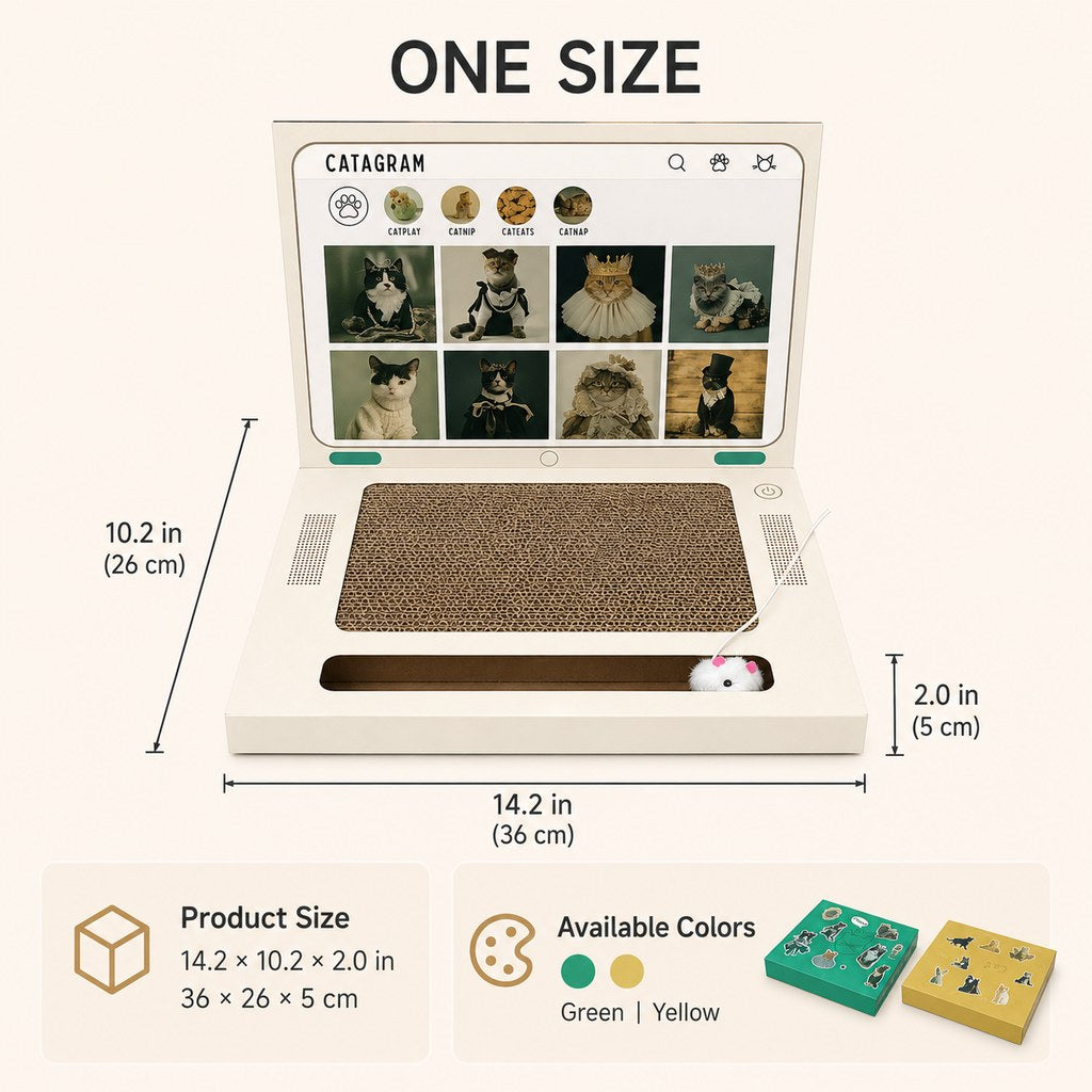 Laptop Cat Scratcher – 3-in-1 Play Pad