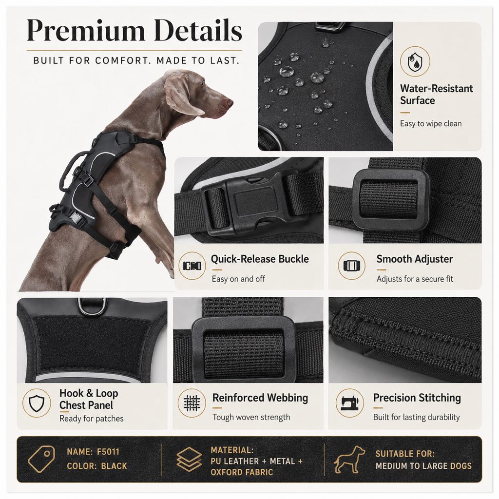 AirTag Escape-Proof Dog Harness – Secure Outdoor Walks