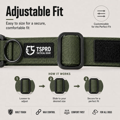 Tactical Dog Collar with Handle – Control for Strong Pullers
