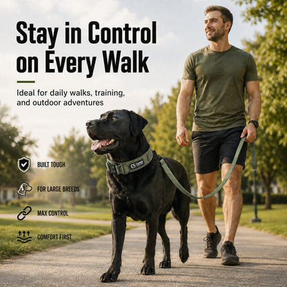 Tactical Dog Collar with Handle – Control for Strong Pullers