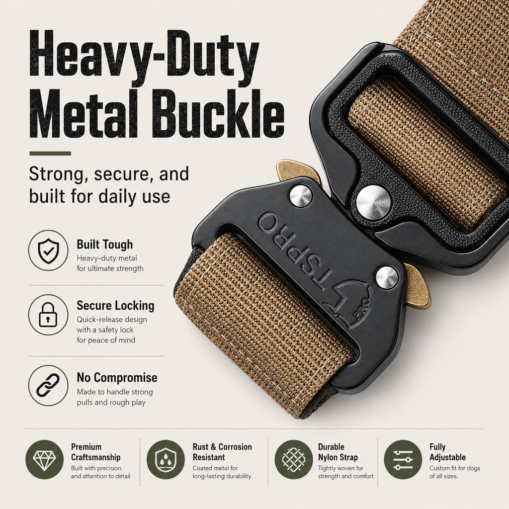 Tactical Dog Collar with Handle – Control for Strong Pullers
