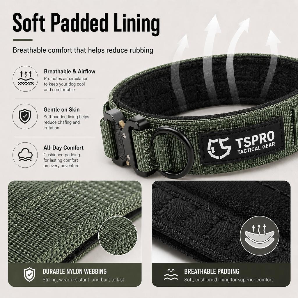 Tactical Dog Collar with Handle – Control for Strong Pullers
