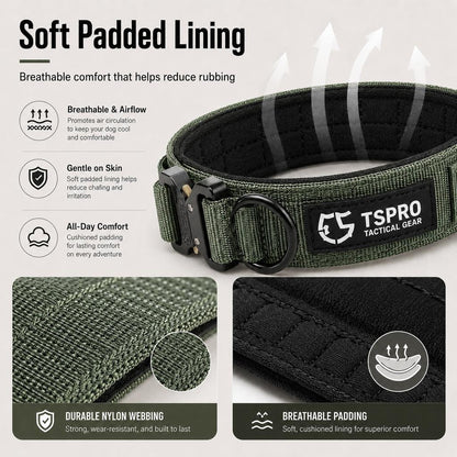 Tactical Dog Collar with Handle – Control for Strong Pullers