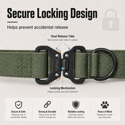 Tactical Dog Collar with Handle – Control for Strong Pullers
