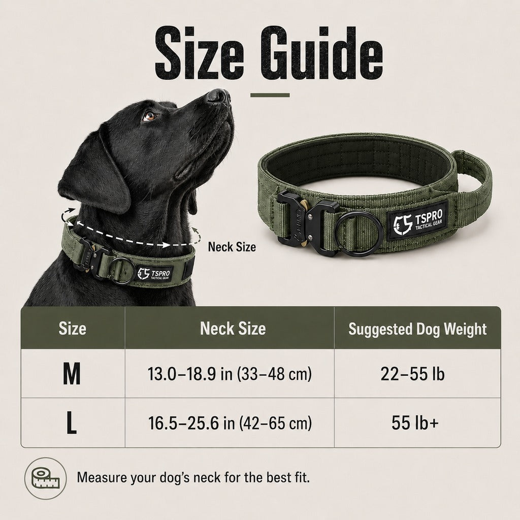 Tactical Dog Collar with Handle – Control for Strong Pullers