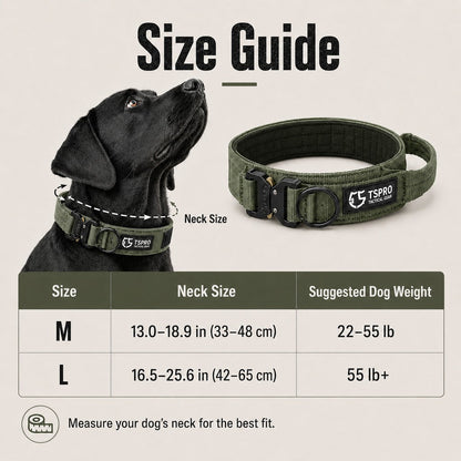 Tactical Dog Collar with Handle – Control for Strong Pullers