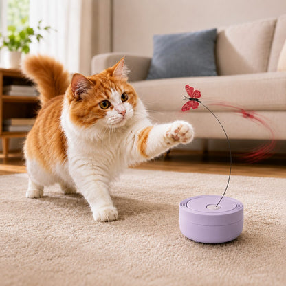 Automatic Butterfly Cat Toy – Hands-Free Self-Play