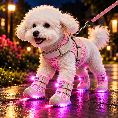 LED Light-Up Dog Boots – Safe Night Walks