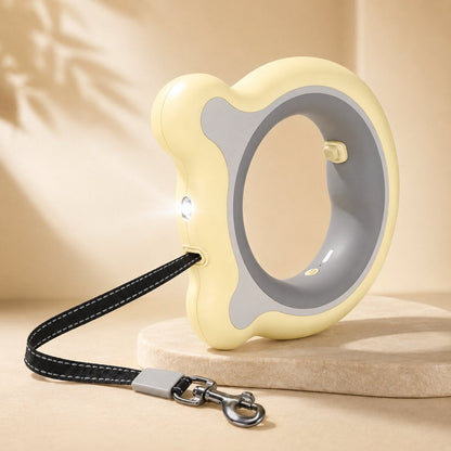 Retractable Dog Leash – LED Light & One-Touch Brake