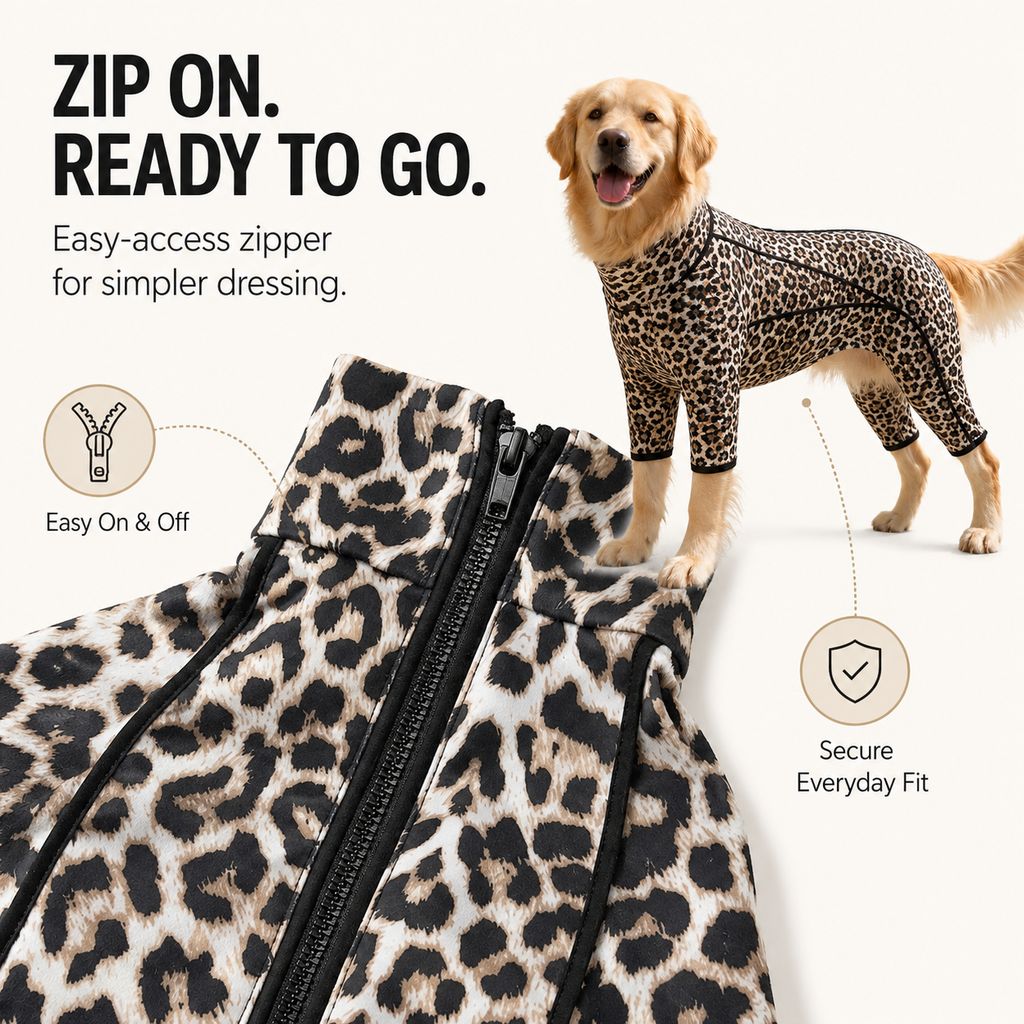 Four-Leg Dog Jumpsuit – Contains Loose Fur & Dirt