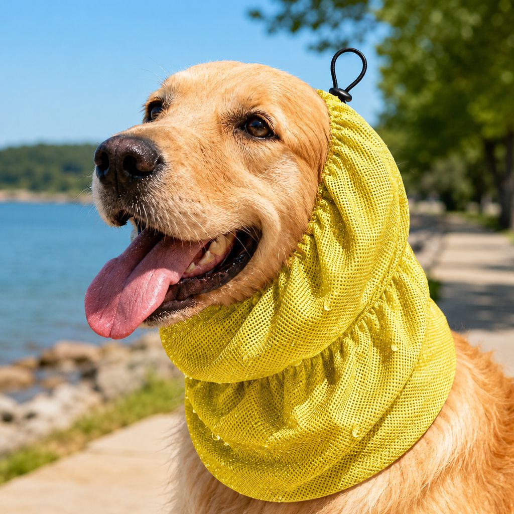 Dog Cooling Snood – Cool Neck & Ears in Summer