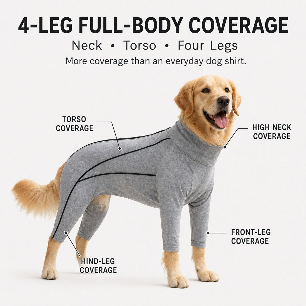 Four-Leg Dog Jumpsuit – Contains Loose Fur & Dirt