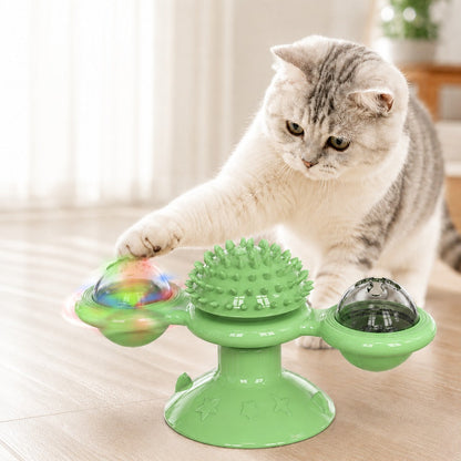 Light-Up Spinning Cat Windmill – Beats Indoor Boredom