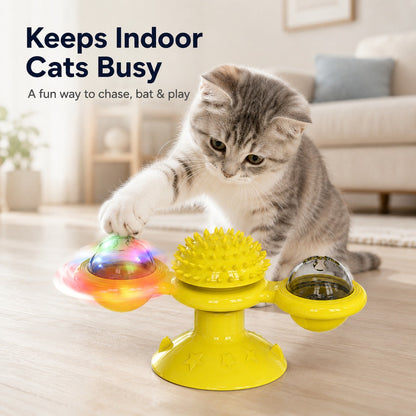 Light-Up Spinning Cat Windmill – Beats Indoor Boredom