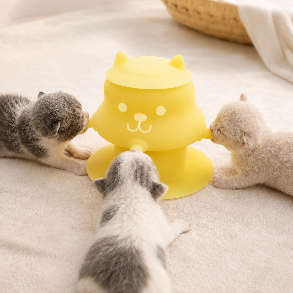 4-Nipple Nursing Feeder – Easy Kitten & Puppy Feeding