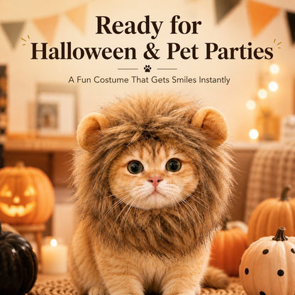 Lion Mane Pet Headpiece – Easy Halloween Costume