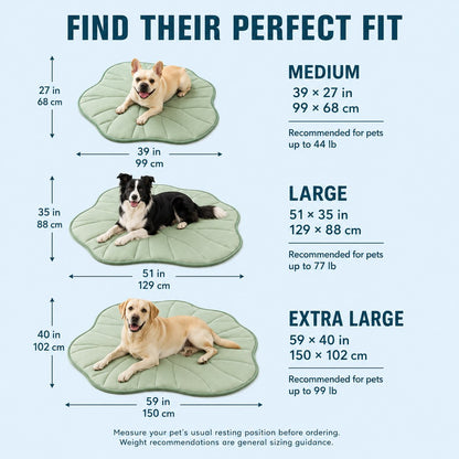 Lotus Leaf Cooling Pet Mat – Reversible & Washable