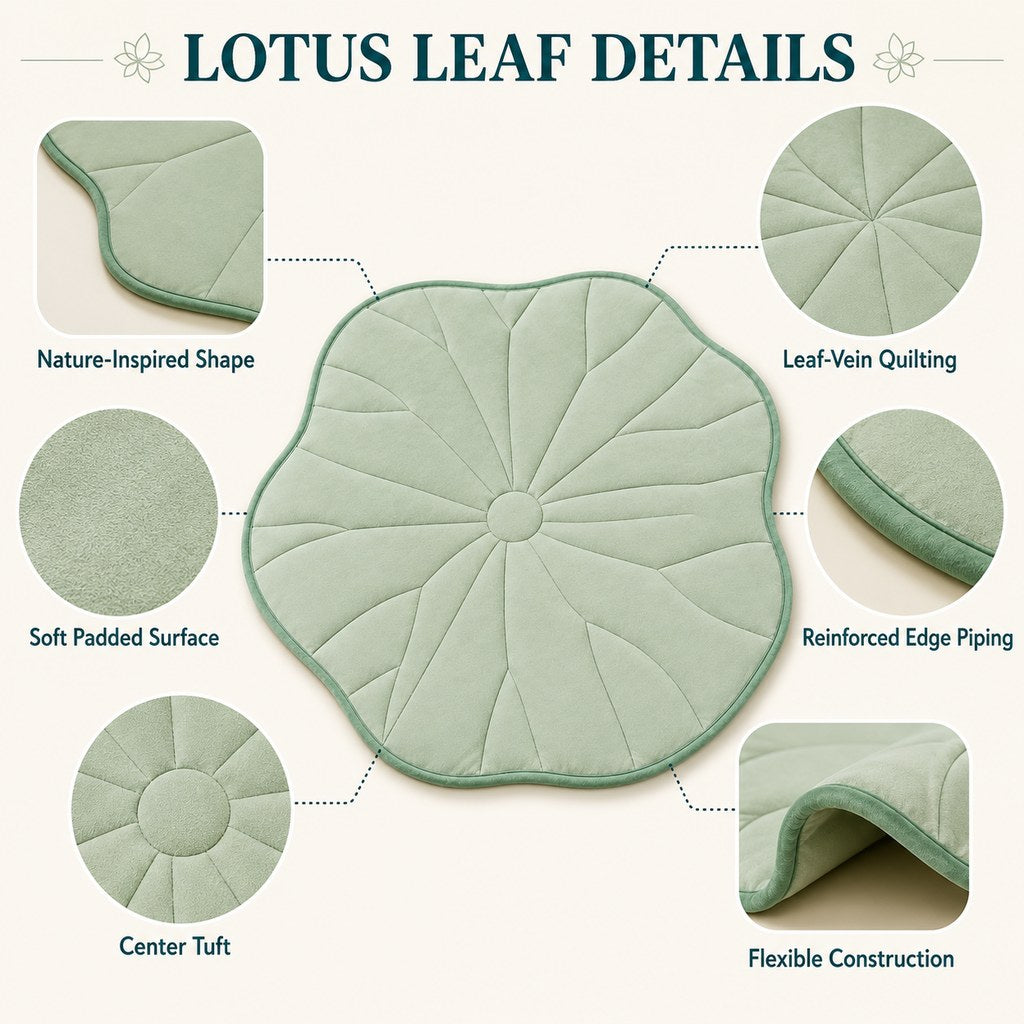 Lotus Leaf Cooling Pet Mat – Reversible & Washable