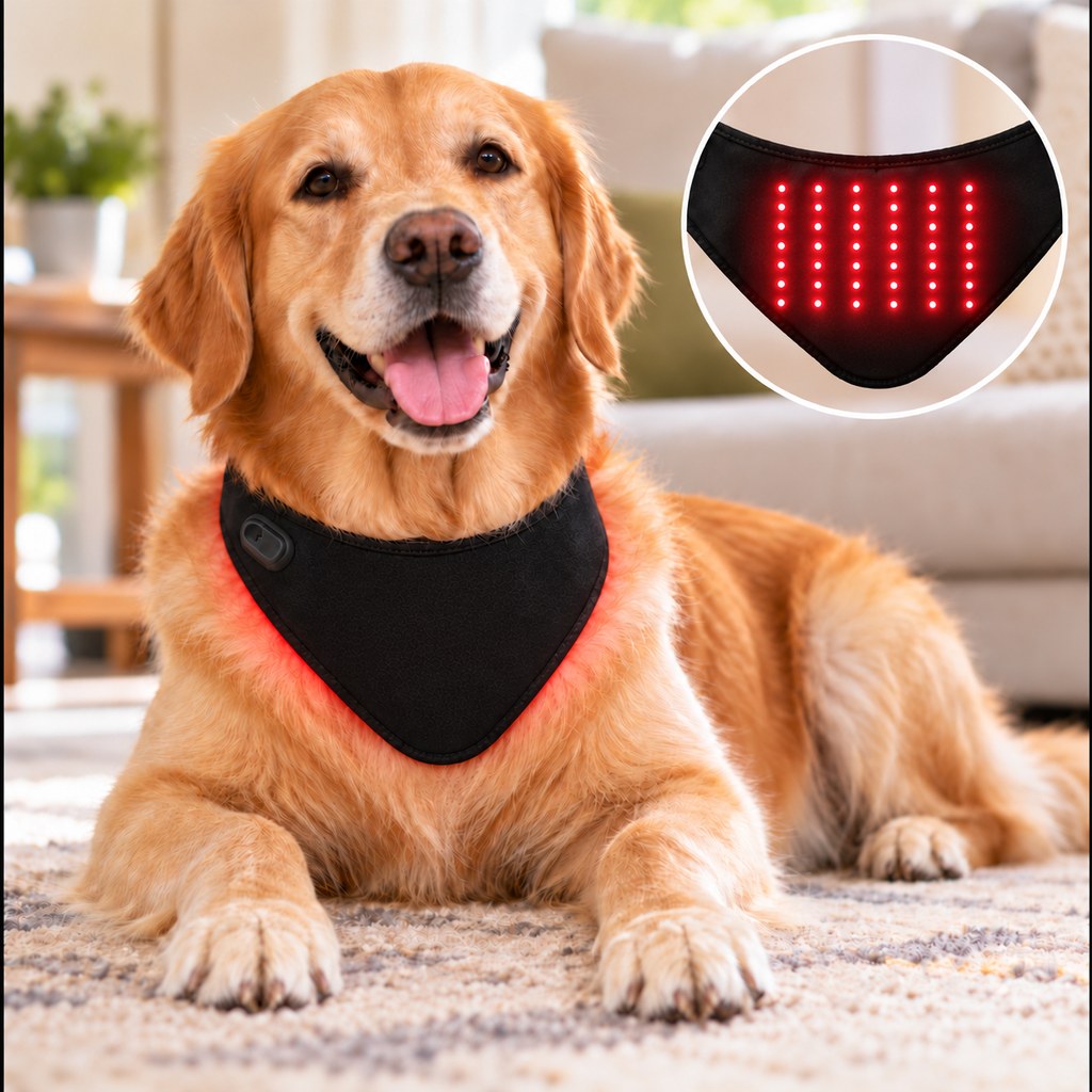 Red Light Dog Neck Wrap – 42 LEDs