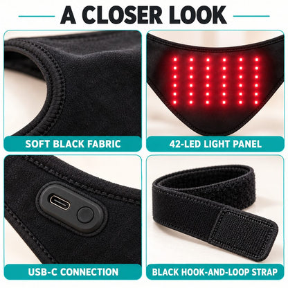 Red Light Dog Neck Wrap – 42 LEDs